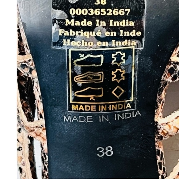 FREE PEOPLE - NEW Colette Cinched Heel in Python, Brown/ Black Size EU38 (7.5-8) - Picture 8 of 8